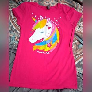Pink Unicorn Kids Girls T-Shirt Size XL 14/16 Tuscon